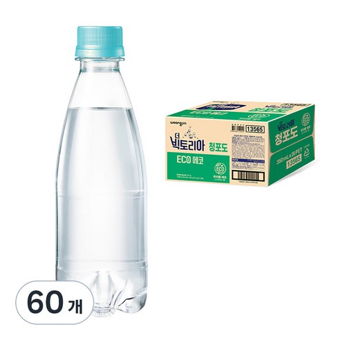 더빅토리아 청포도 ECO 무라벨 탄산음료, 350ml, 60개