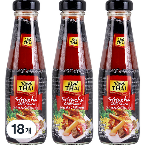 리얼타이 스리라차 칠리 소스, 180ml, 18개