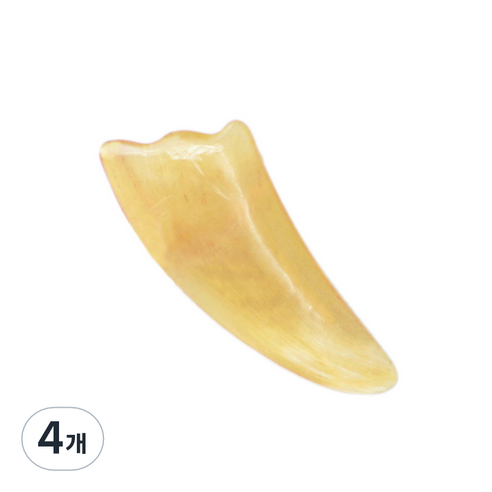 물소뿔 백각 괄사 마사지 삼각, 4개, 혼합색상