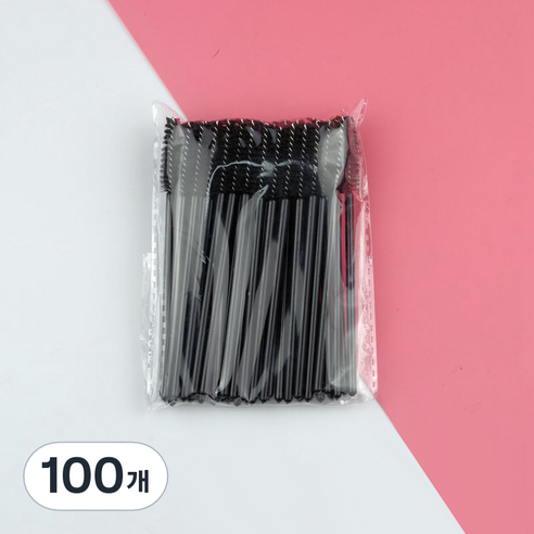 주앙오브제 라이트 미니속눈썹브러쉬, 02 검은색, 100개