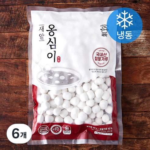 쿡탁 새알옹심이 (냉동), 1kg, 6개