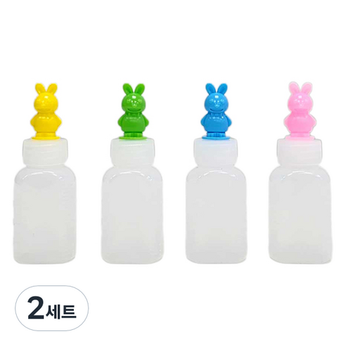 캐릭터 토끼 핑크 묶음 투약 물약병 20ml x 100p 세트, 2세트