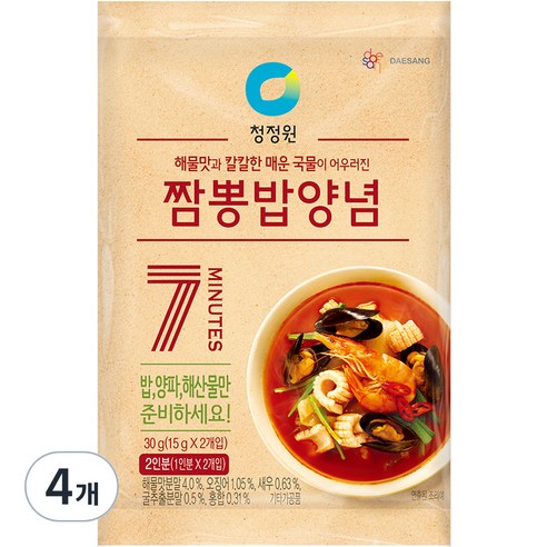 청정원 짬뽕밥양념, 30g, 4개