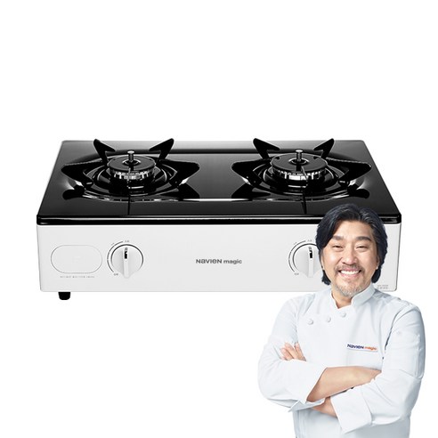 나비엔매직 가스레인지 2구 고객직접설치, GRF-1112PD(화이트), LPG
