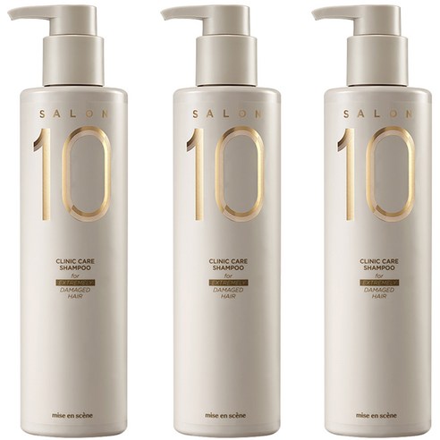 미쟝센 살롱 10 단백질 샴푸 극손상 모발용, 500ml, 3개
