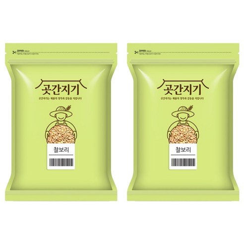 곳간지기 찰보리, 1kg, 2개