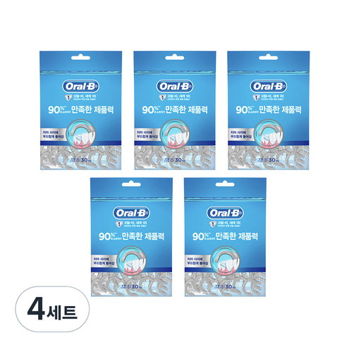 오랄비 C자형 치실, 4세트, 150개입