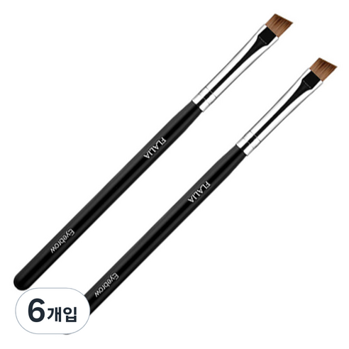 플라리아 클래식 아이브로우 브러쉬, 혼합 색상, 6개입