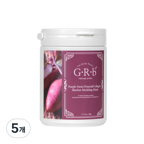 지알비 포도당함유 활성 산소 보호막 자색고구마 콜러겐 샤베트 모델링 팩 500g, 1개입, 5개