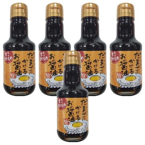 테라오카 계란에 뿌리는 간장소스 연한단맛, 150ml, 5개