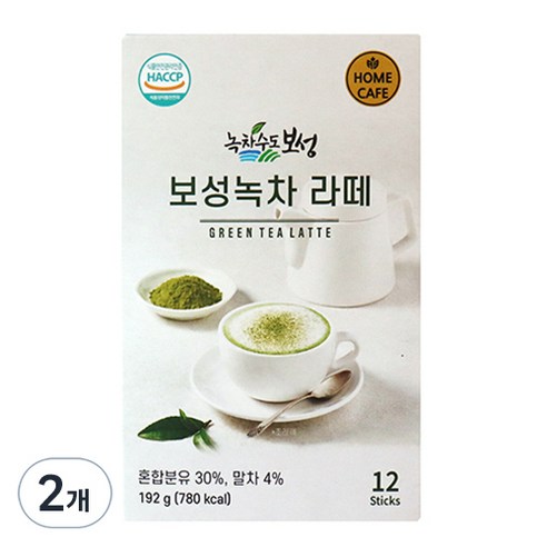 녹차수도보성 보성녹차라떼 분말, 16g, 12개입, 2개