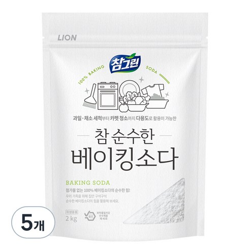 참그린 참 순수한 베이킹소다, 2kg, 5개