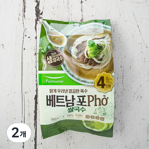 풀무원 베트남 포 쌀국수 4인, 634g, 2개
