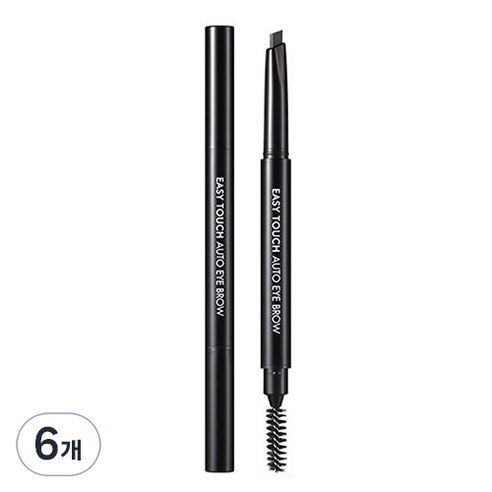 토니모리 이지터치 오토 아이브로우 0.4g, 블랙, 6개