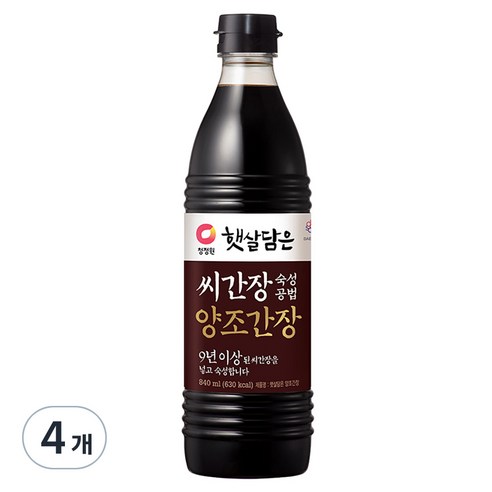 햇살담은 씨간장 양조간장, 840ml, 4개