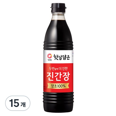 대상 청정원 햇살담은 두번 달여 더 진한 진간장, 840ml, 15개