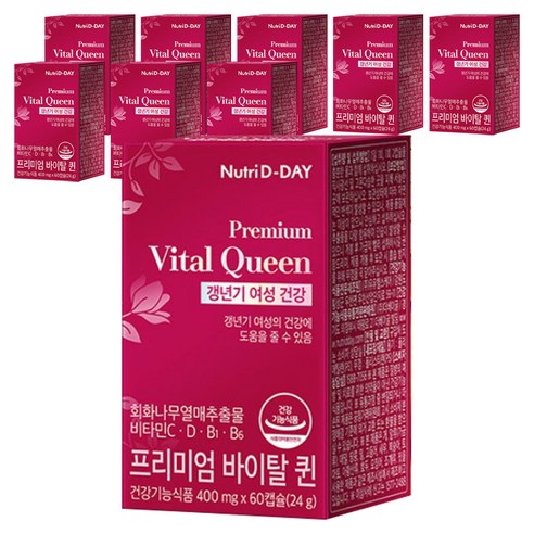 뉴트리디데이 프리미엄 바이탈 퀸 갱년기 영양제 24g, 60정, 9개