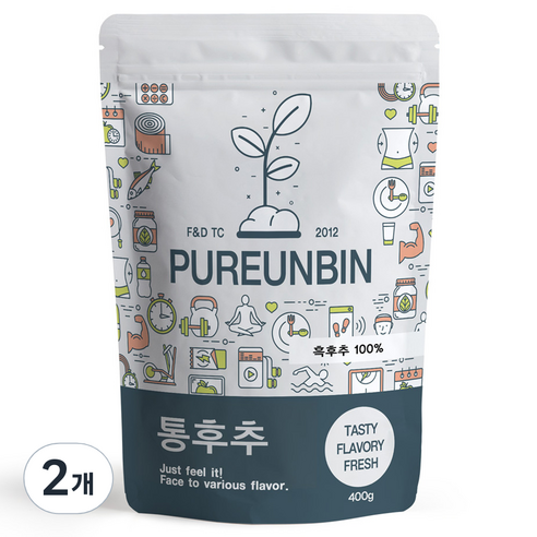 푸른빈 통흑후추, 400g, 2개