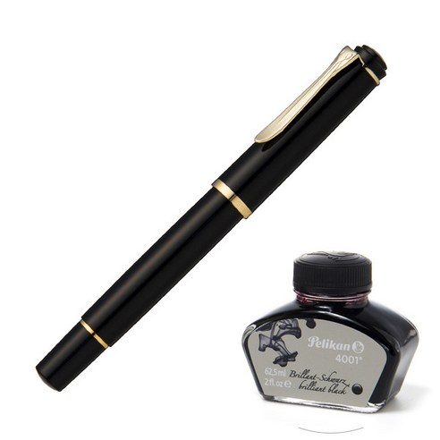 pelikan 만년필 M200 병잉크세트, EF, 블랙