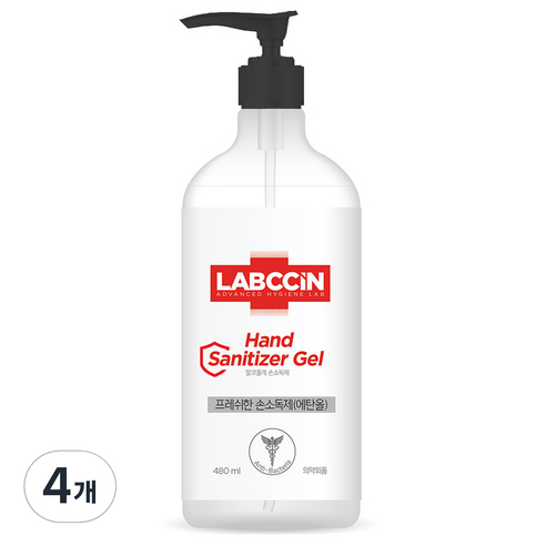 랩신 V3 새니타이저 겔 손소독제, 480ml, 4개