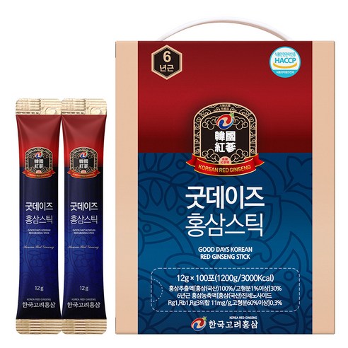 한국고려홍삼 굿데이즈 홍삼스틱, 100포, 1200g, 1개