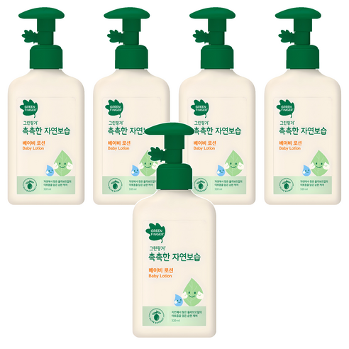 그린핑거 촉촉한 자연보습 베이비 유아로션, 320ml, 5개