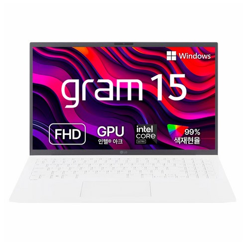 15z90s-ga5pk LG전자 2024 그램 15 코어Ultra7, 에센스 화이트, 256GB, 16GB, WIN11 Home, 15Z90S-GA7CK