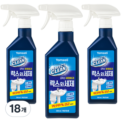 탐사 살균 99.9% 락스와세제 폼 스프레이 후레쉬향, 500ml, 18개
