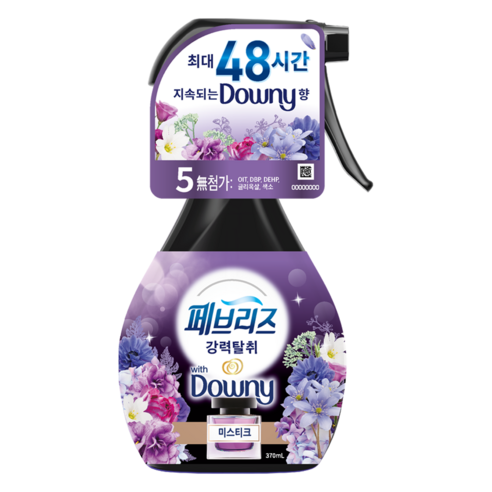 페브리즈 강력탈취 섬유탈취제 미스티크 본품, 370ml, 1개 생화.스프레이