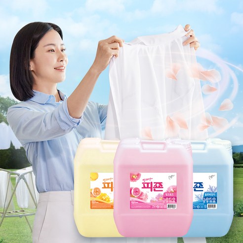 피죤 섬유유연제 핑크로즈 본품, 20L, 1개