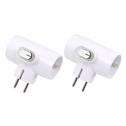 에코파워탭 개별 절전 T자 3구 LED스위치 멀티탭 EPM-403T, 8.5cm, 2개
