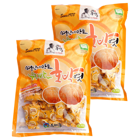 두레촌 명인이 만든 우리쌀 호박엿, 300g, 2개