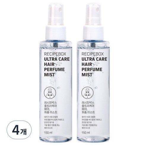 레시피박스 울트라케어 헤어 퍼퓸 미스트 150ml, 4개
