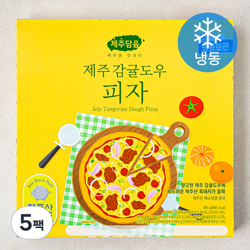 제주담음 제주 감귤도우 피자 (냉동), 465g, 5팩