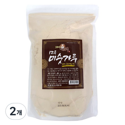 지리산 착한농부 12곡 미숫가루, 1kg, 2개