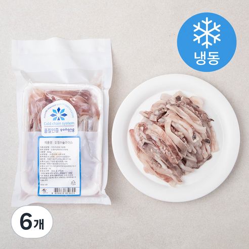 원양산 오징어슬라이스 (냉동), 400g, 6개