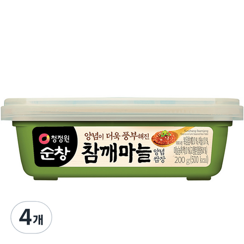 대상 청정원 참깨마늘 양념 쌈장, 4개, 200g
