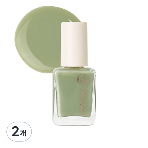 파셋 셀럽 네일컬러 폴리쉬 매니큐어 7ml, 올리브그린, 2개