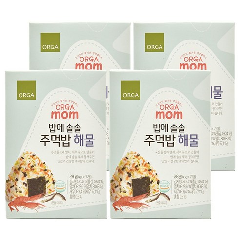 올가홀푸드 밥에 솔솔 주먹밥 4g, 해물, 28g, 4개