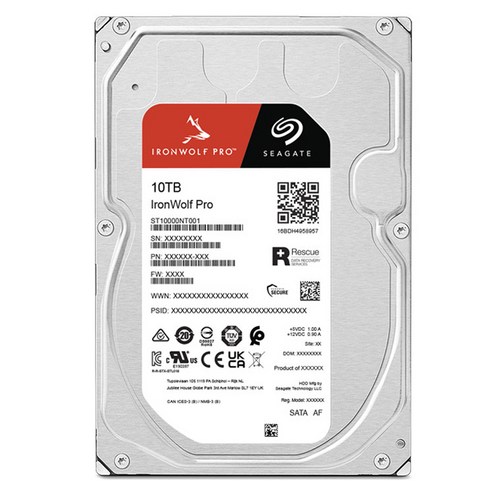 씨게이트 IronWolf Pro HDD, ST10000NT001, 10240GB
