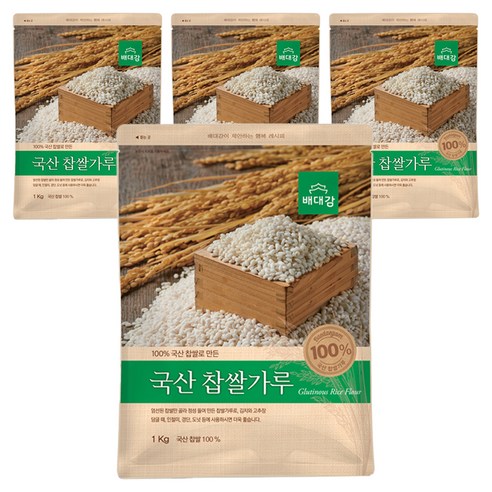 배대감 국산 찹쌀가루, 1kg, 4개