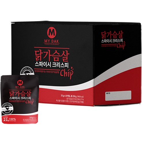 미트리 닭가슴살 크리스피칩 스파이시, 250g, 1개