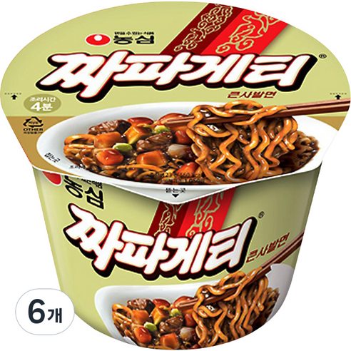 농심 짜파게티 큰사발면, 6개
