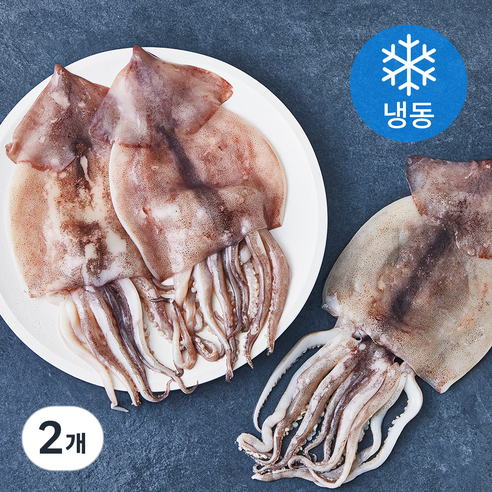 청해명가 두툼한 손질 오징어 (냉동), 2개, 750g(3미)