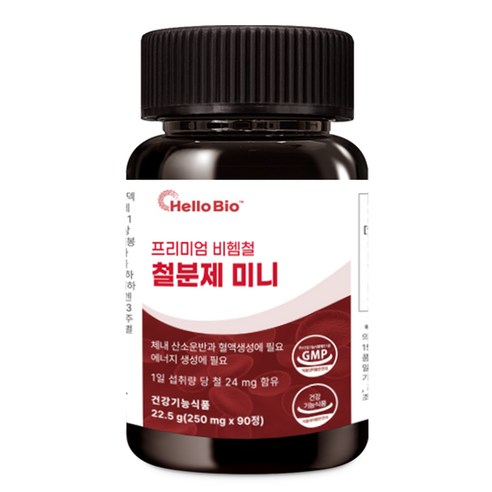 헬로바이오 프리미엄 철분제, 1개, 90정