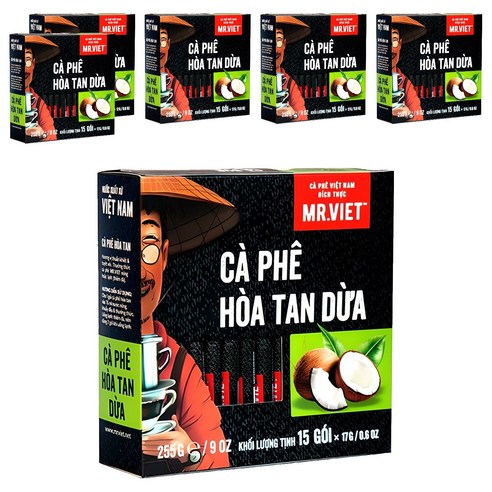 미스터비엣 인스턴트 코코넛 커피, 17g, 15개입, 6개