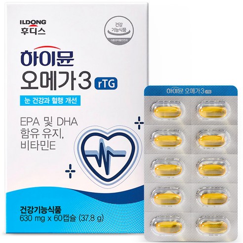 일동후디스 하이뮨 알티지 오메가3, 60정, 1개