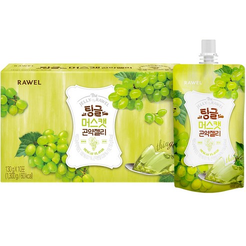 팅글 로엘 곤약젤리 머스캣맛, 130g, 10개