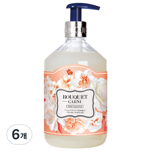 부케가르니 딥퍼퓸 샴푸 핑크자몽, 500ml, 6개