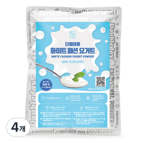 더블데이 화이트패션 요거트파우더 800g, 4개